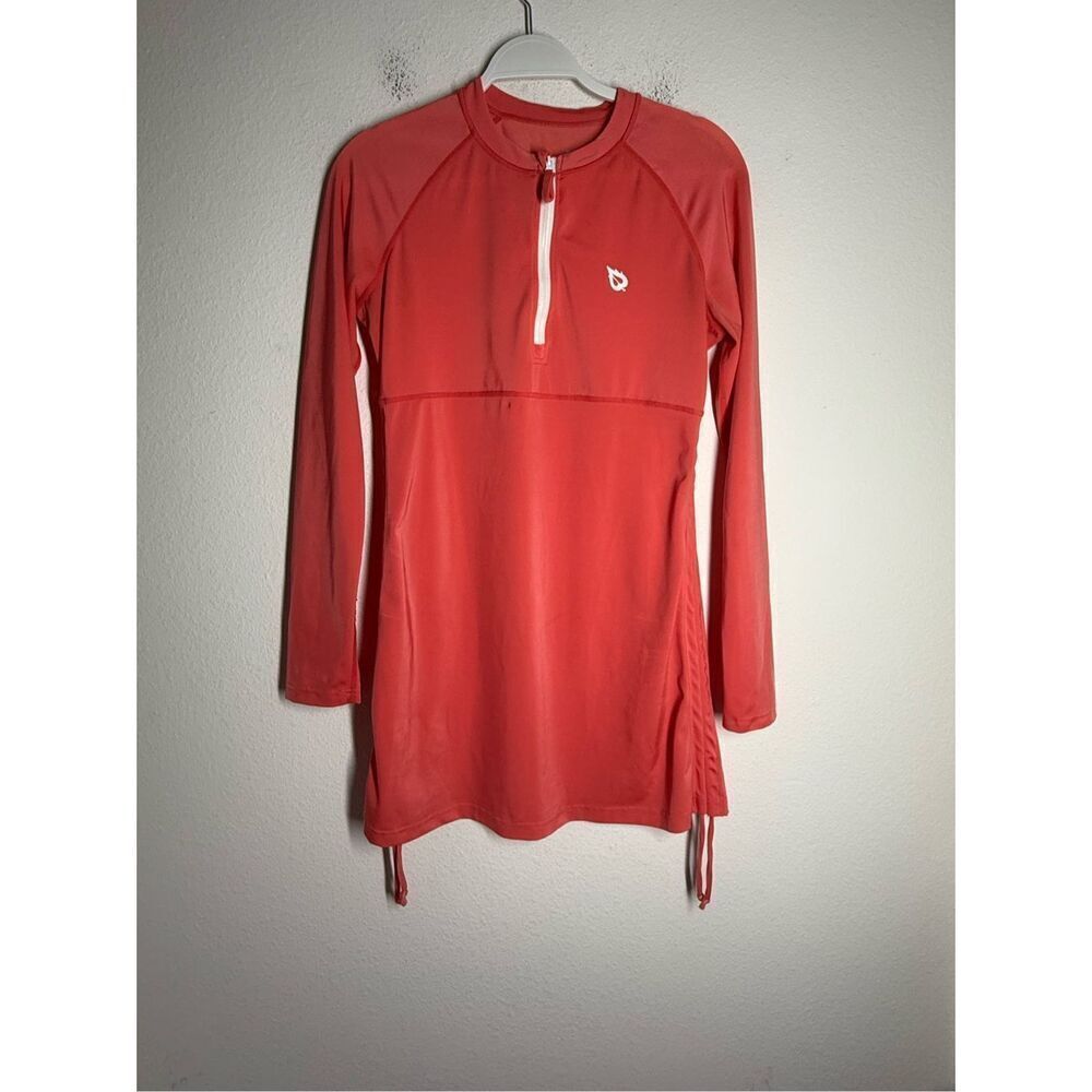 Baleaf Quarter Zip Drawstrings Long Sleeves Rash Guard Size M See Description